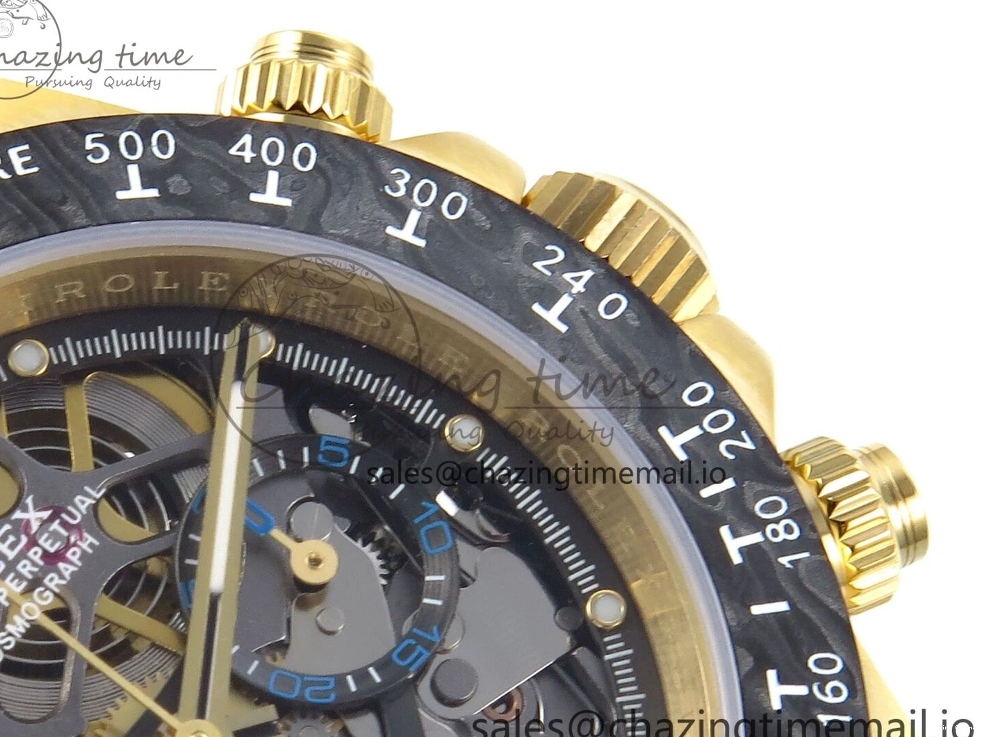 0409 Daytona Artisans Skeleton YG ADGF Best Edition Skeleton Dial on YG Oyster Bracelet SA FlexibleFit 754